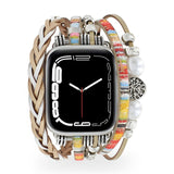 Tenecia - Apple Watch többszörösen körbefutó, fonott karkötő életfa medállal