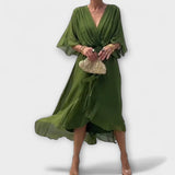 Amoura - V-nyakú sifon ruha