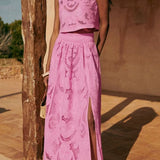Romy | Pink Lace Moise Set