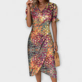 Ada | Wrap dress with floral print and V-neck