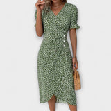 Ada | Wrap dress with floral print and V-neck