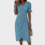 Ada | Wrap dress with floral print and V-neck