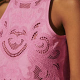 Romy | Pink Lace Moise Set