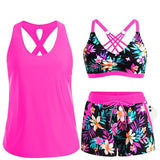 Maren | Drei-Teiliges Tankini-Bikini & Cover-Up Set