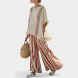Vanessa - Elegant Set with Red Stripes
