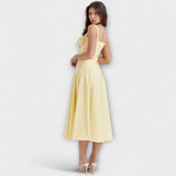 Zipporas - Derékrészen szűkített bustier ruha modern tavaszi virágmintával