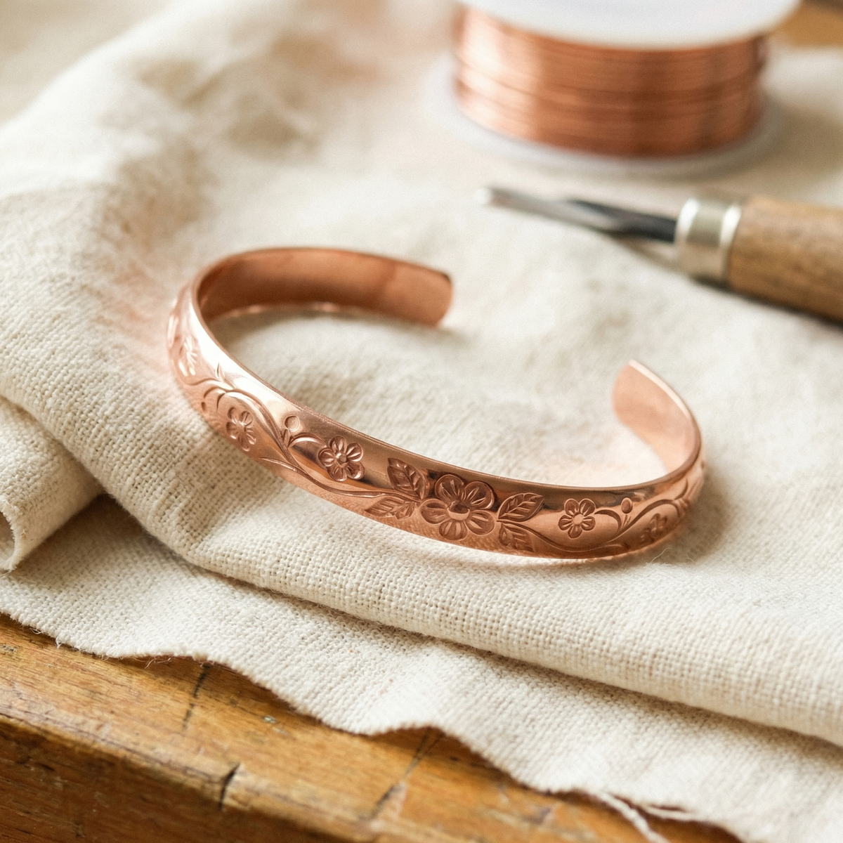 Copper details and artisan craftsmanship