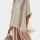 Vanessa - Elegant Set with Red Stripes