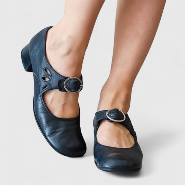 Léa | Mary janes retró kerek csattal