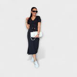 Danielle - Elegáns V-nyakú felső szoknyával