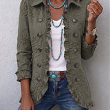 Lisette | Boho-Chic fodros, hímzett utility dzseki