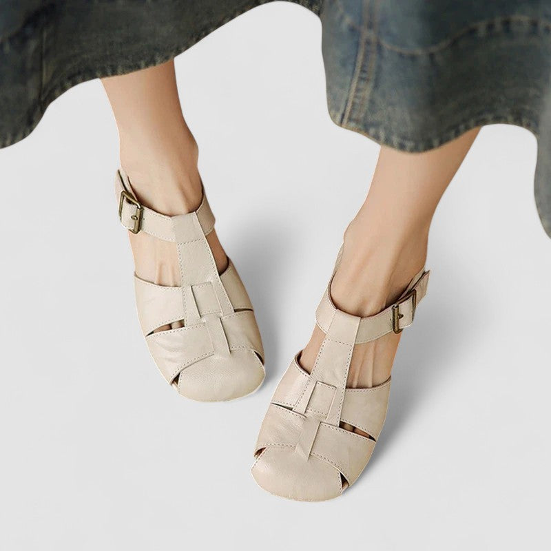 Sandrine | Open-toe high-heel Mary Janes