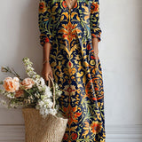 Anneli™ | Boho-Kleid mit floralem Ornamentmuster