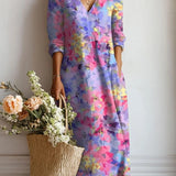 Brunhilde™ | Boho-Kleid im Aquarell-Farbverlauf