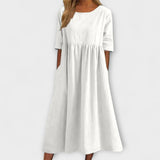 Anja | Midi-Sommerkleid mit Empireschnitt und Taschen